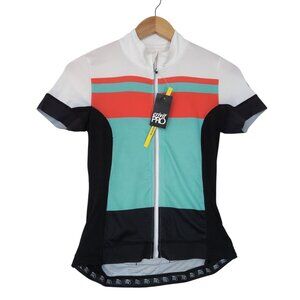Crivit Pro Cycling Jersey Womens XS Short Sleeve Full Zip Pockets Road Bike
